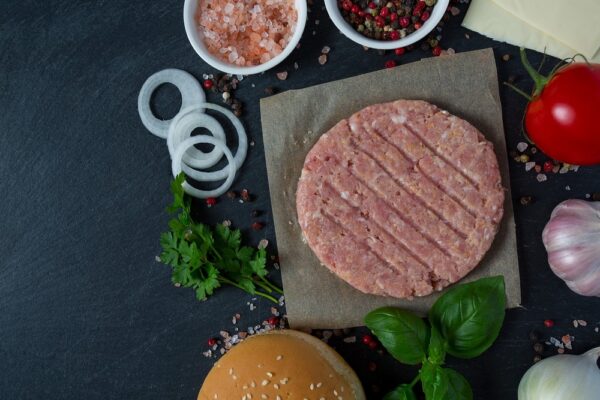Burger patties and spices